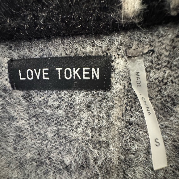 Love Token Black and White Plaid Trench Coat - Picture 9 of 13